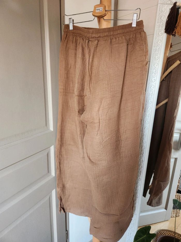 Pantalon large en gaze de coton Xl - photo numéro 2