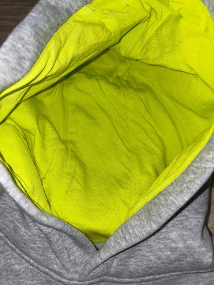 Pull à capuche gris & jaune - Lacoste authentique - photo numéro 3