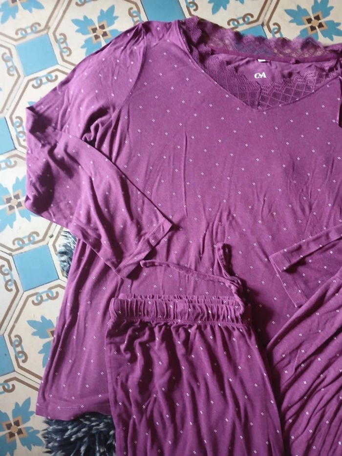 🍍 Magnifique pyjama 2 pièces femme C&A taille L - photo numéro 4
