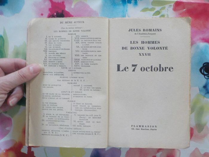 Le 7 octobre T27 Les hommes de bonne volonté de Jules Romains 1946 - photo numéro 6