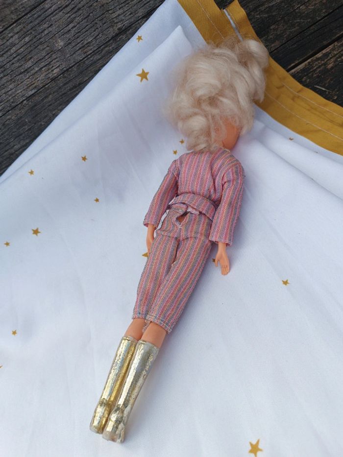 80 Poupée mannequin doll perle delavennat blonde blond hair botte doré - photo numéro 6