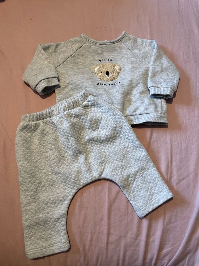 Ensemble gris 3 mois garçon