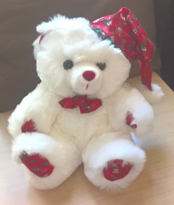 Ours blanc Noël 31H neuf