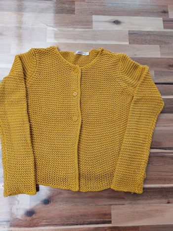 Gilet épais jaune pailleté