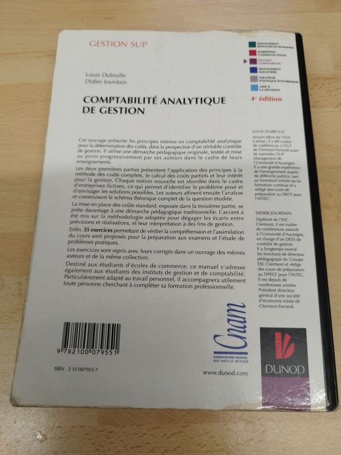 COMPTABILITÉ

ANALYTIQUE DE GESTION

4º édition

Louis Dubrulle.

Didier Jourdain - photo numéro 2