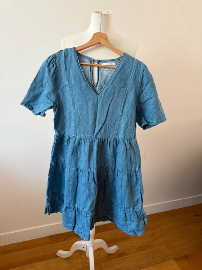 Jolie robe en jean S/36 camaïeu
