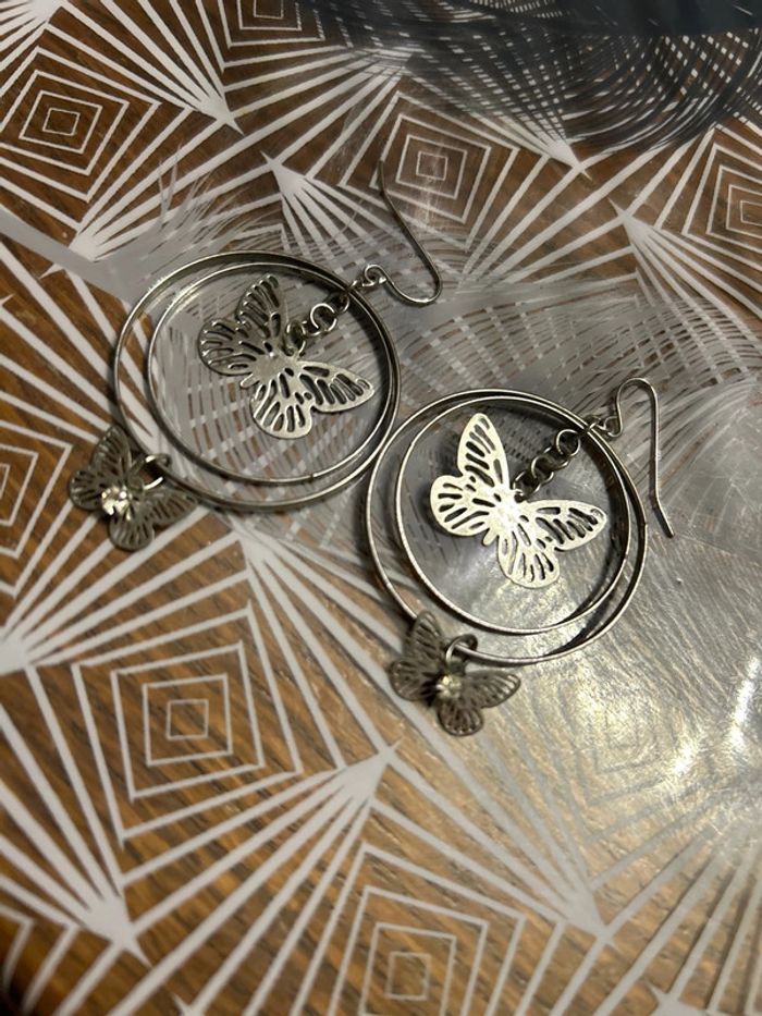 Boucles d’oreilles papillons - photo numéro 2
