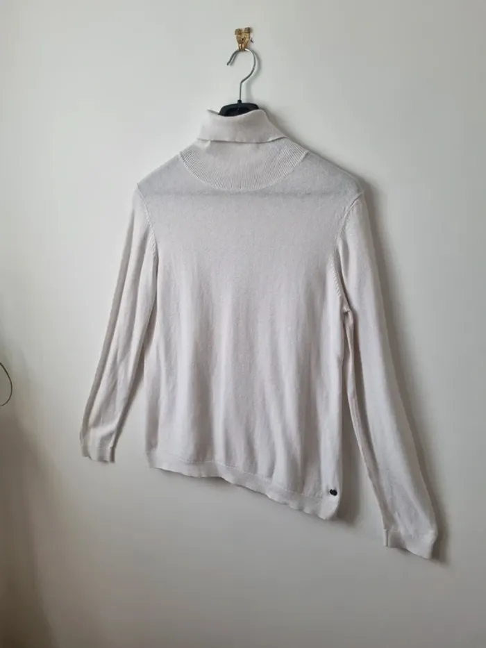 Pull col roulé blanc Esprit - photo numéro 8