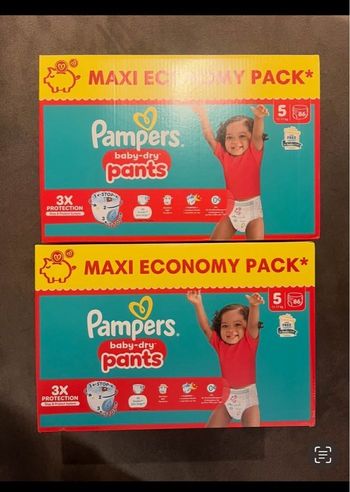 Pampers 5 pants : 2 cartons