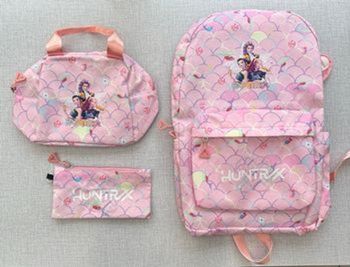 Ensemble 3 pièces sac à dos, sac à collation et plumier assortis KPop Demon Hunters Neuf et emballé