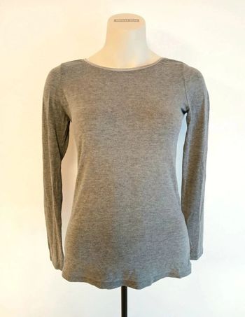 Blouse grise basic Camaïeu 