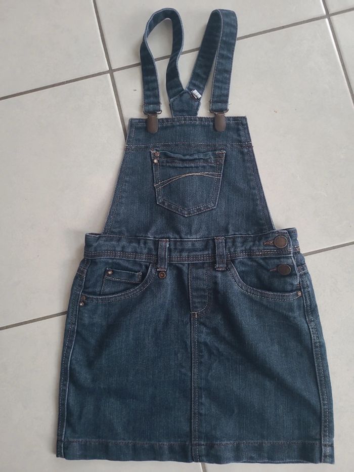 Robe jeans bretelles 6/8 ans
