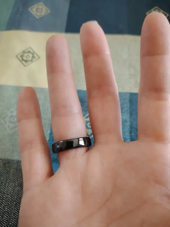 Bague céramique, argent et zirconium - photo numéro 2