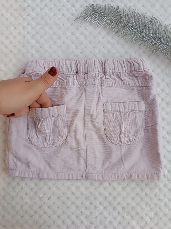 🔸Jupe velours côtelé rose pâle In Extenso - 24 mois🔸 - photo numéro 5