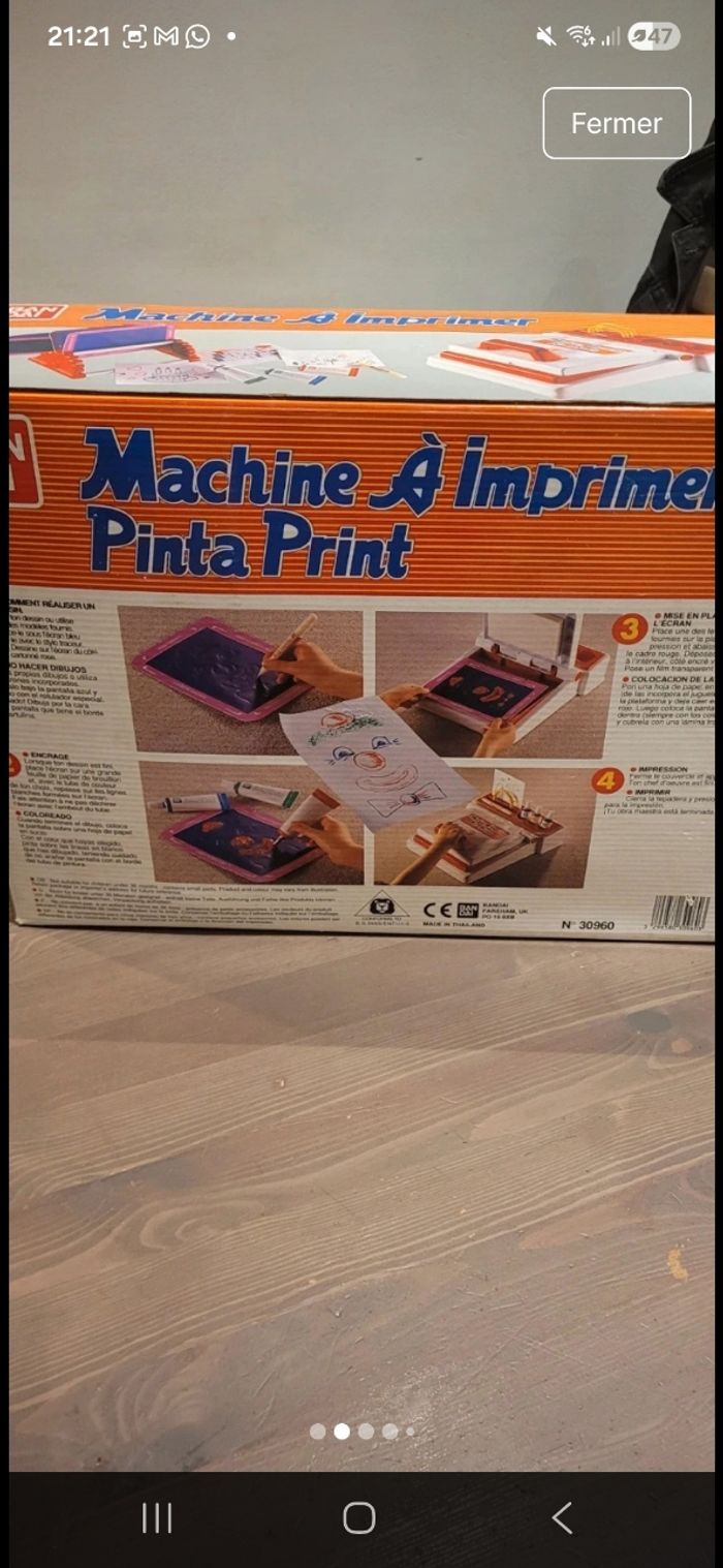 Machine à imprimer vintage bandai - photo numéro 2