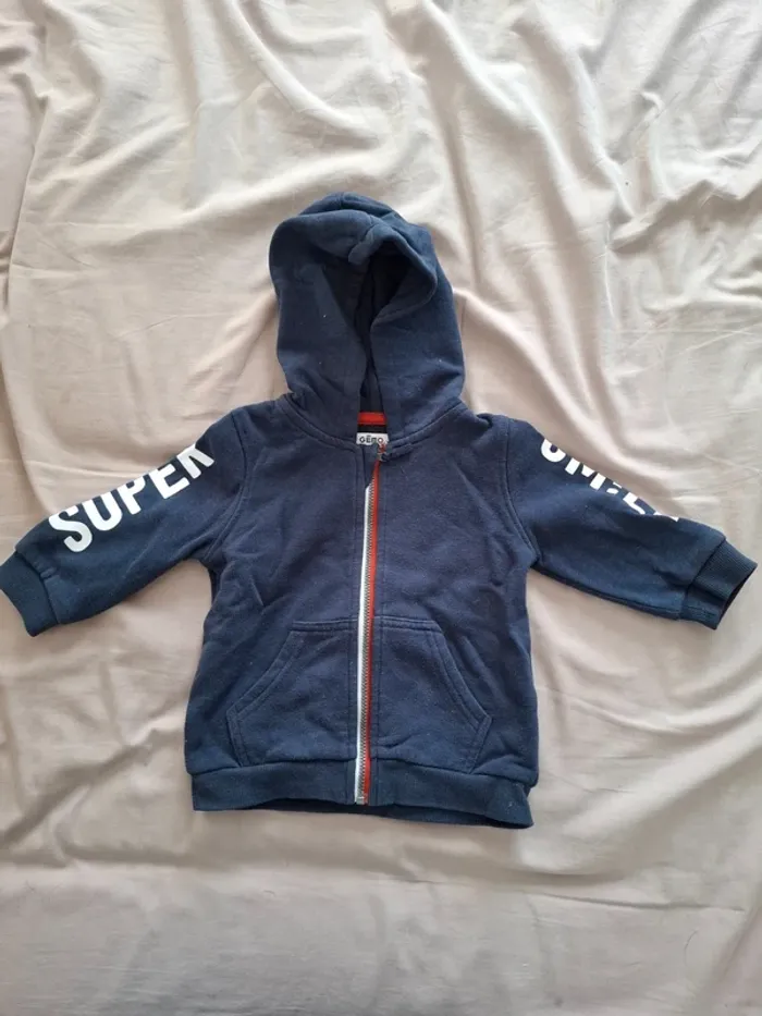 Lot de 2 vestes zippées garçons 12 mois - photo numéro 3