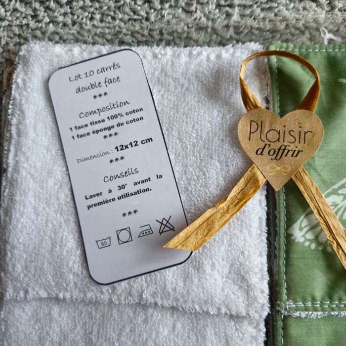 10 lingettes lavables 12x12 cm - photo numéro 3