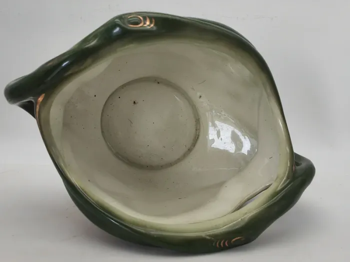 Ancien cache-pot jardinière Art Nouveau K&G Lunéville modèle Églantine - photo numéro 3
