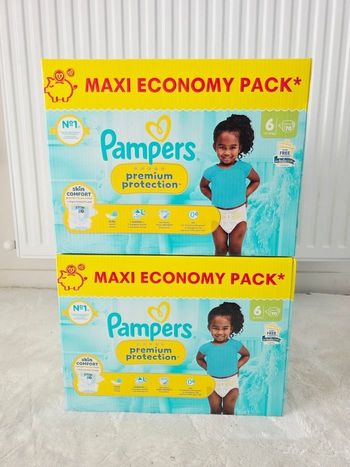 2× Couches Pampers Premium Taille 6 MAXI PACK ×140