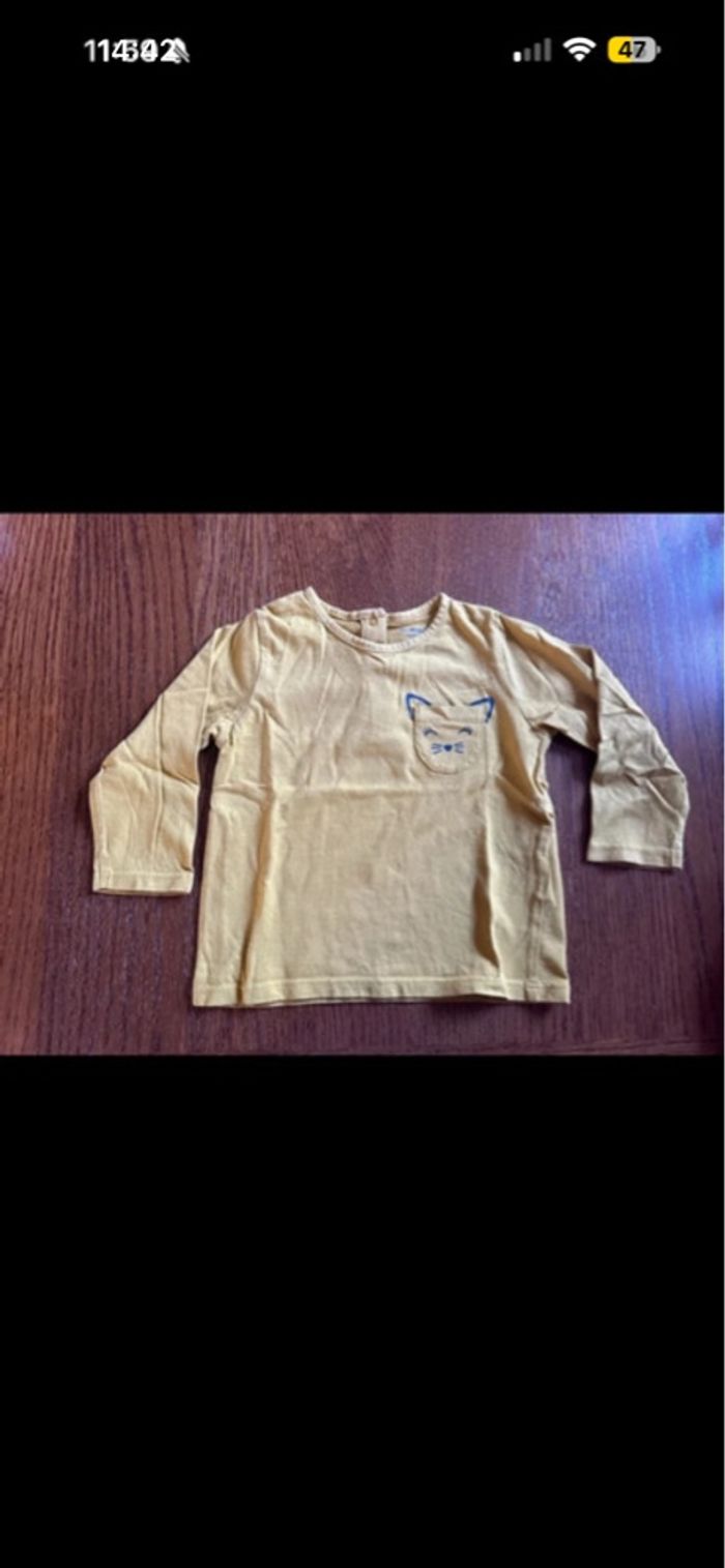 Lot 2 teeshirt une blouse un legging effet jeans - photo numéro 3