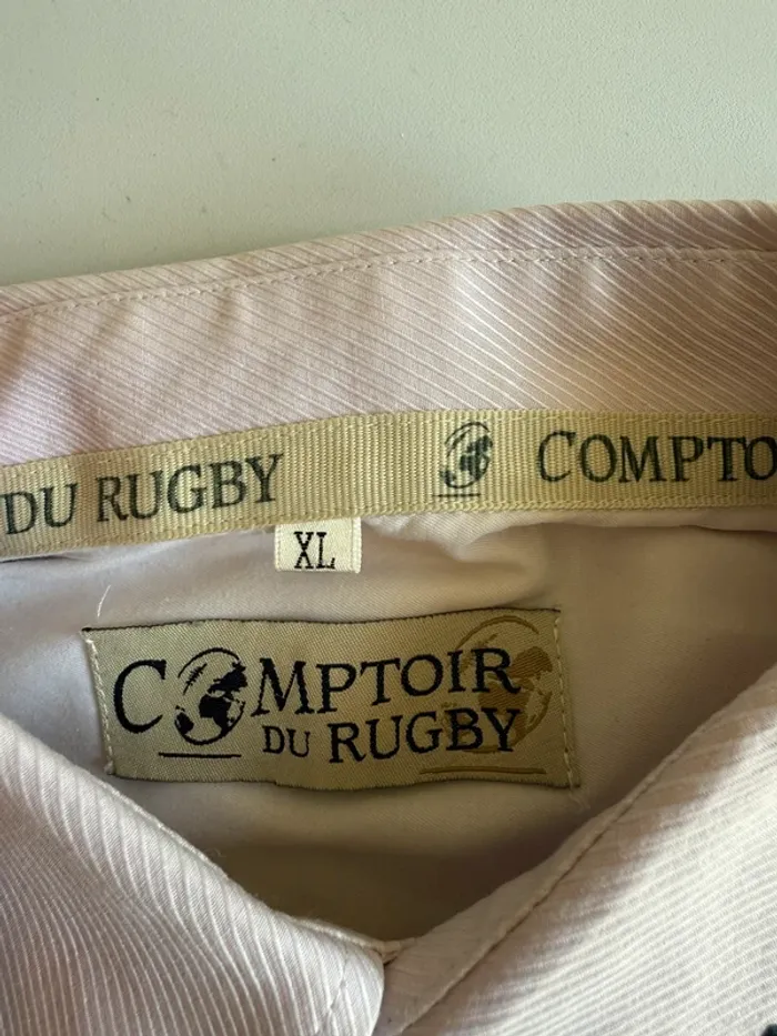 Chemise rose en très bon état taille XL comptoir du rugby - photo numéro 12