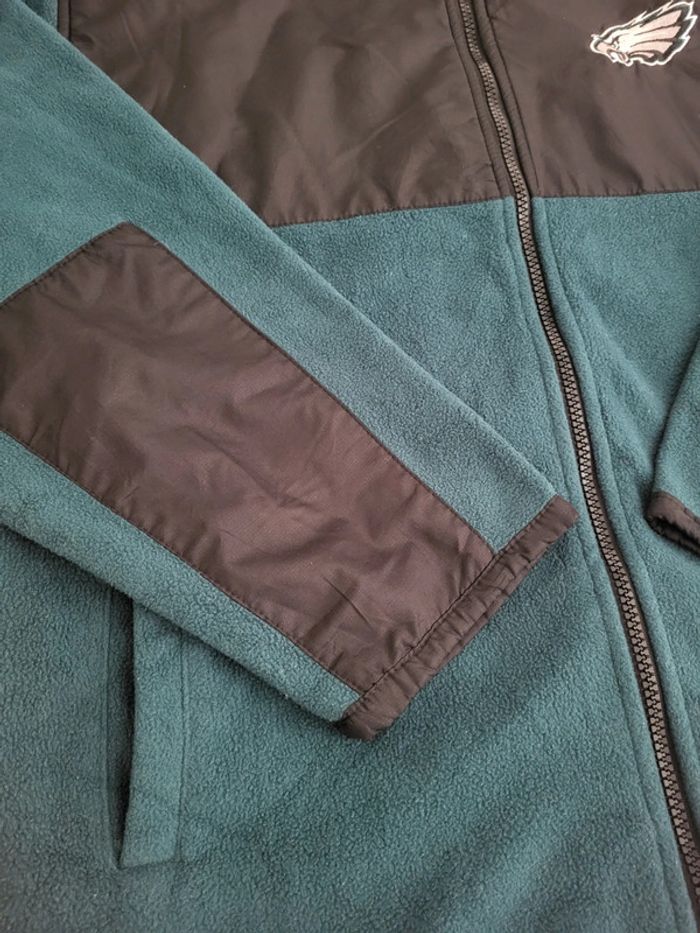 Polaire zippée NFL Eagles bleu et noir logos brodés- XL 16-18 - photo numéro 7