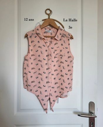 Chemise sans manche la halle 12 ans