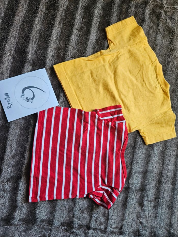 Lot t-shirt manches courtes garçon 6 mois - photo numéro 2