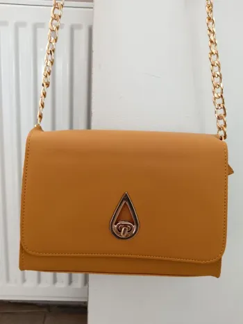 Sac à bandoulière jaune moutarde réglable