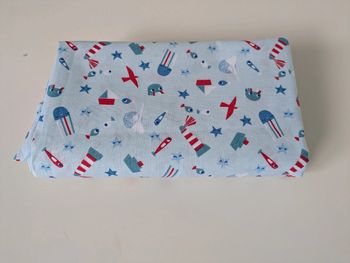 Coton bleu et rouge enfant