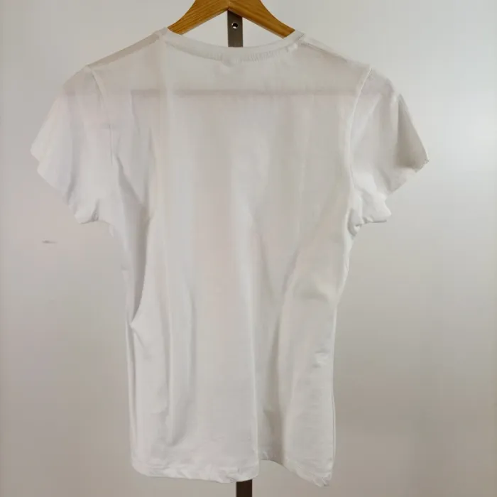 T-shirt blanc motif constellation rouge coupe droite taille M cotonA1375 - photo numéro 7