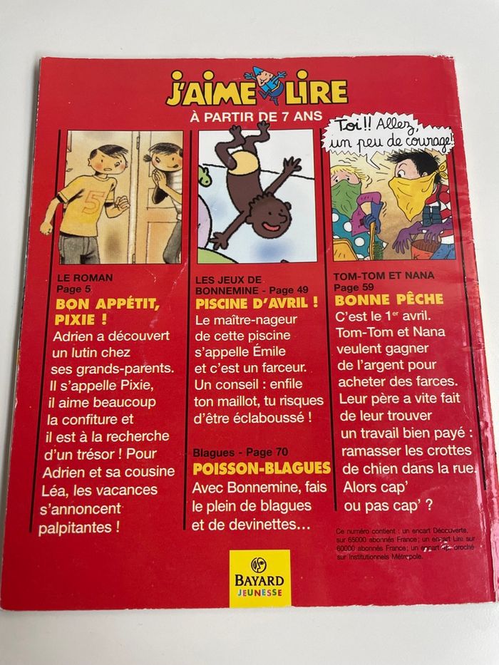 J’aime Lire - bon appétit, pixie - n•279 avril 2000 - photo numéro 2
