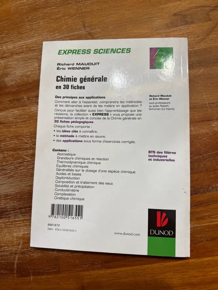 Livre chimie, General générale en 30 fiches BTS express - photo numéro 3