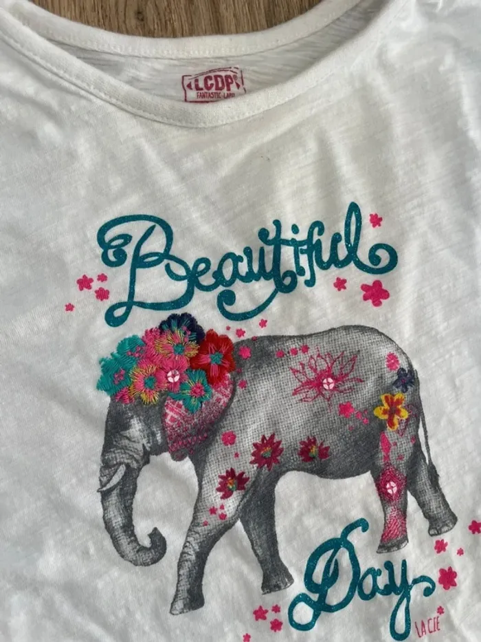 T shirt manches longues broderies - photo numéro 2
