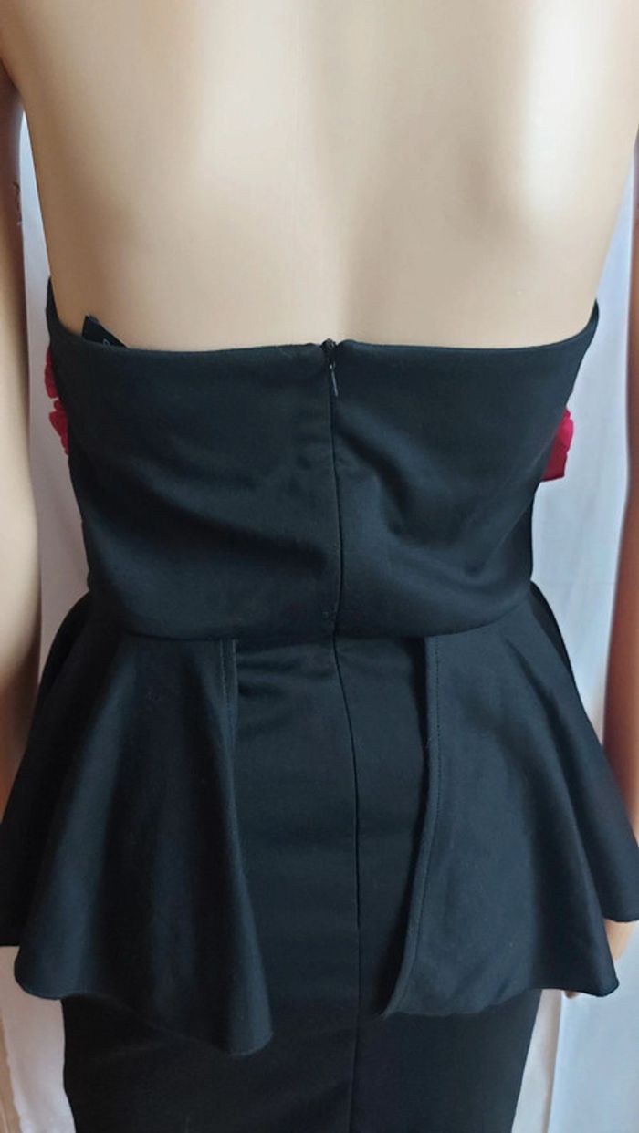 Robe noir et rose - bustier - moulante / paprika taille M - photo numéro 6