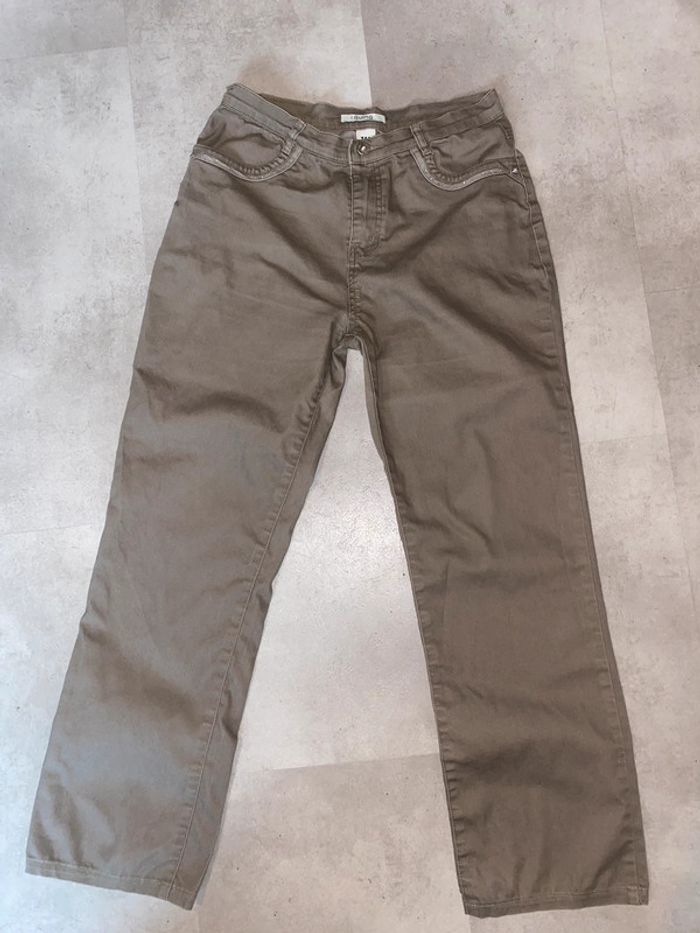Pantalon beige marron - photo numéro 3