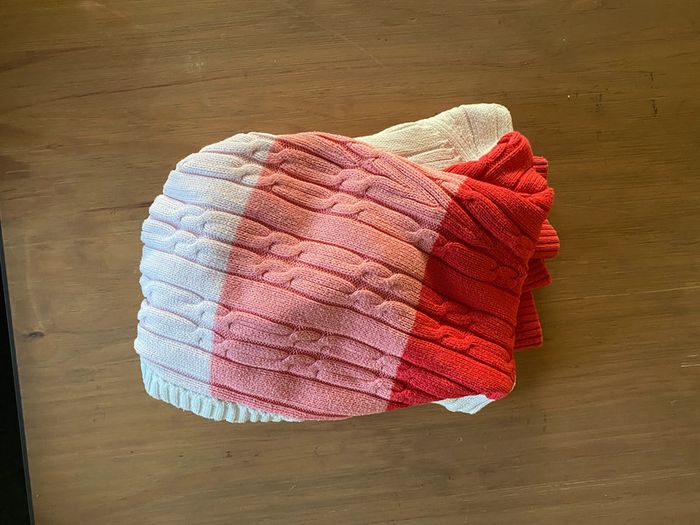 Pull maille avec tresses Tommy Hilfiger blanc rose avec capuche 12/14 ans - photo numéro 19