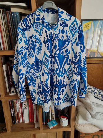 Chemisier long tissu fluide taille XL