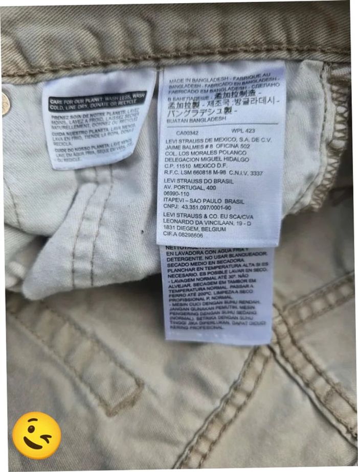 Jeans Levi's 514 W30 FR40 L30 coupe droite beige Homme Men pan386b - photo numéro 7