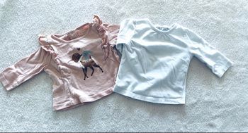 Lot de 2 tee-shirts manches longues « sans marque » 3 mois
