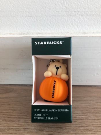 Porte-clé Starbucks Bearista citrouille – Kawaii 