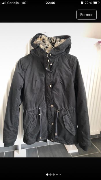 Manteau bien chaud noir capuche