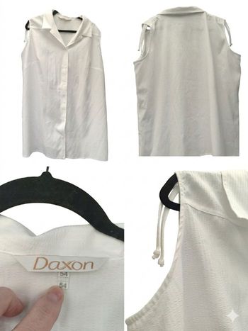 Chemisier Sans Manches Blanc - Daxon - grande Taille 54

