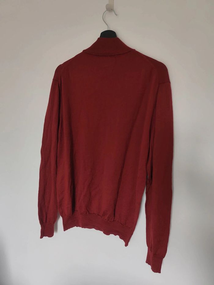 Pull Ras du cou bordeau l'homme moderne XL 50% laine de mérinos fabriqué en rpc - photo numéro 4