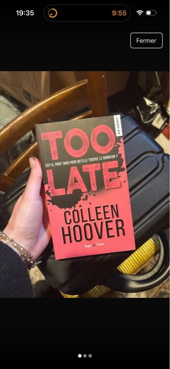 Livre Too Late Colleen Hoover 