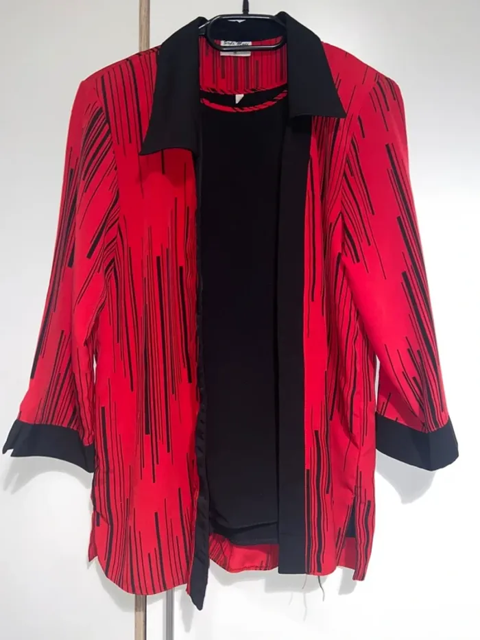 Ensemble top et gilet à motif - photo numéro 3