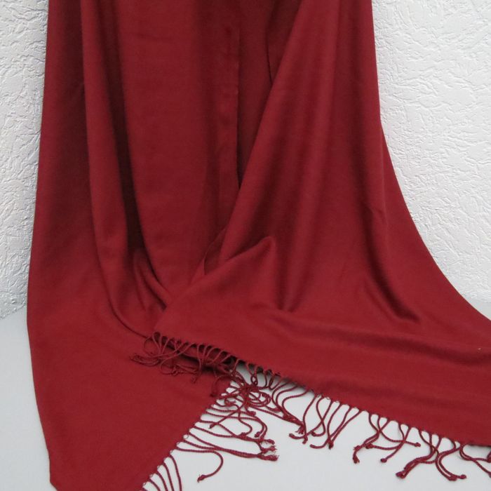 Grande étole / châle bordeaux – 2 m x 80 cm - photo numéro 4