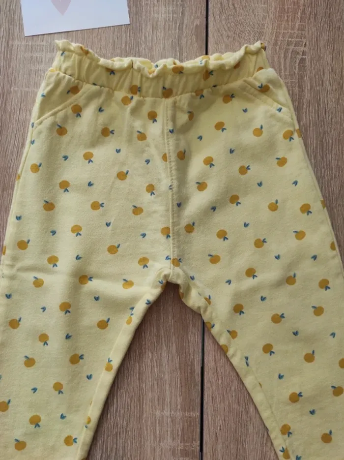Pantalon bébé fille jaune 12 mois - photo numéro 2