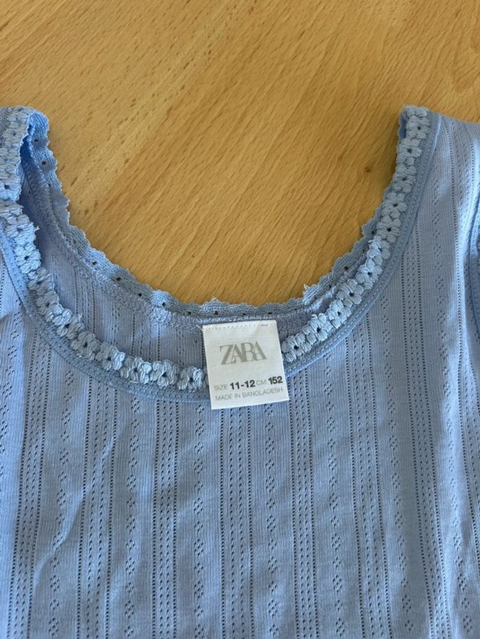 Débardeur ajouré parme 11-12 ans Zara - photo numéro 2