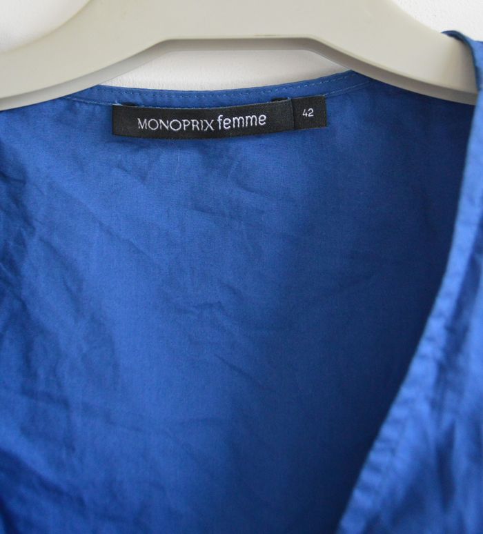 Robe longue bleu cobalt – Monoprix Femme – Taille 42 – Coupe fluide & élégante - photo numéro 2